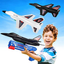 Flying Airplane Toy with Launcher, Throwing Foam Glider Catapult Plane Toys for Kids Boys Birthday Gift