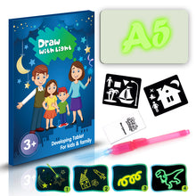 Educational Toy Drawing Pad 3D Magic Light Drawing Board With 8 Light Effects Puzzle Sketchpad for Kids