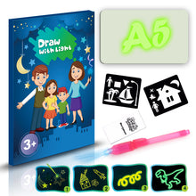 Educational Toy Drawing Pad 3D Magic Light Drawing Board With 8 Light Effects Puzzle Sketchpad for Kids