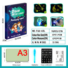 Educational Toy Drawing Pad 3D Magic Light Drawing Board With 8 Light Effects Puzzle Sketchpad for Kids