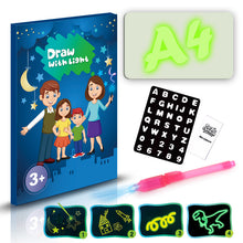 Educational Toy Drawing Pad 3D Magic Light Drawing Board With 8 Light Effects Puzzle Sketchpad for Kids