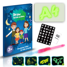 Educational Toy Drawing Pad 3D Magic Light Drawing Board With 8 Light Effects Puzzle Sketchpad for Kids